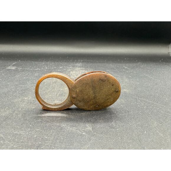 Vintage  Atco USA bakelite folding pocket magnifier magnifying glass - Picture 6 of 10